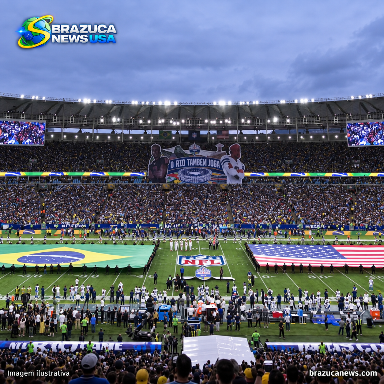 NFL joga no Maracanã no domingo (27), e quem está nos EUA assiste pela CBS às 16h25 do Leste